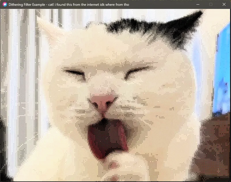 image of a cat with the dithering filter