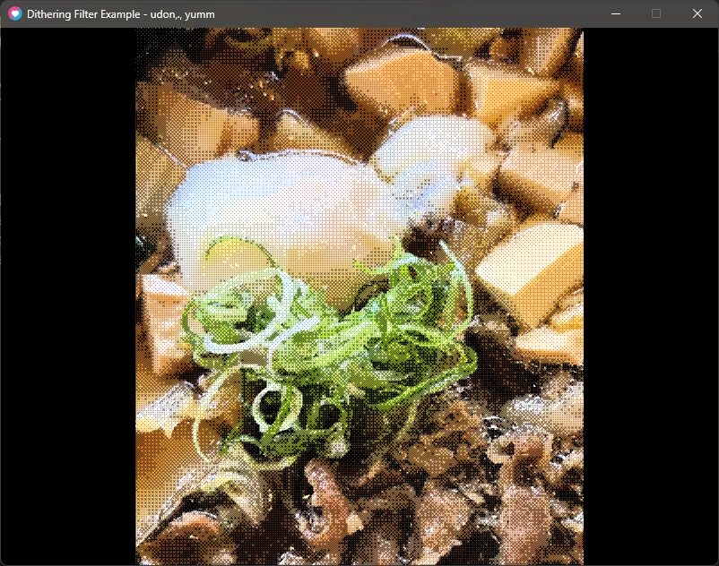 image of udon with the dithering filter